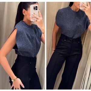 ZARA 100% wool sleeveless sweater